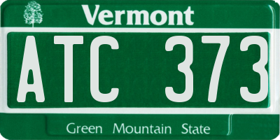 VT license plate ATC373