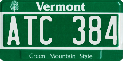 VT license plate ATC384