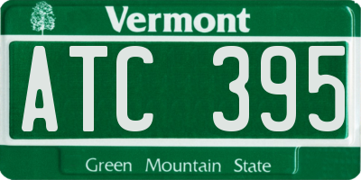 VT license plate ATC395