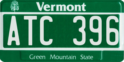 VT license plate ATC396