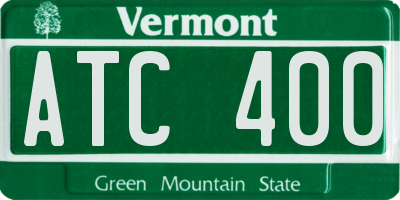 VT license plate ATC400