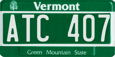 VT license plate ATC407