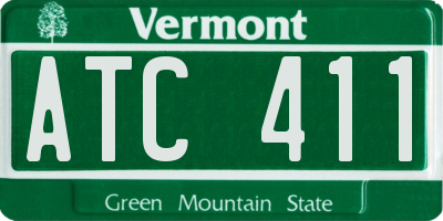VT license plate ATC411