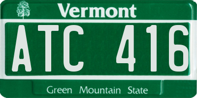 VT license plate ATC416