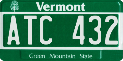 VT license plate ATC432