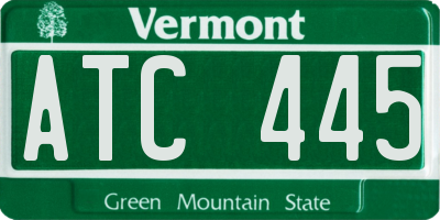 VT license plate ATC445