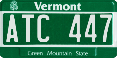 VT license plate ATC447