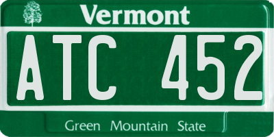 VT license plate ATC452