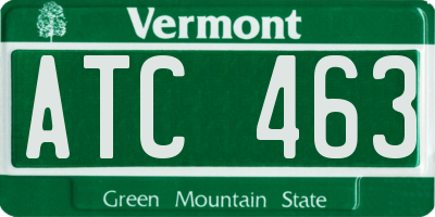 VT license plate ATC463