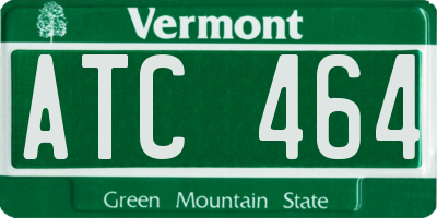 VT license plate ATC464