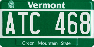 VT license plate ATC468