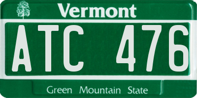 VT license plate ATC476
