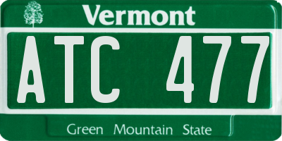 VT license plate ATC477
