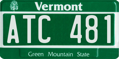 VT license plate ATC481