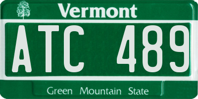 VT license plate ATC489
