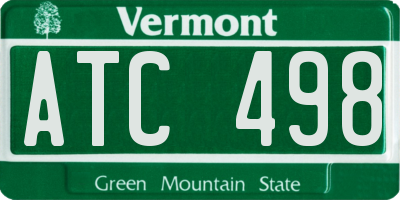 VT license plate ATC498