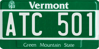 VT license plate ATC501