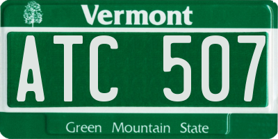 VT license plate ATC507