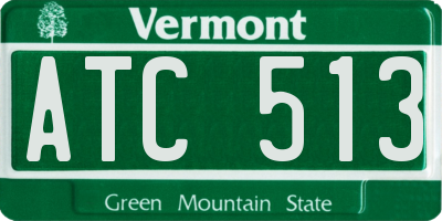 VT license plate ATC513