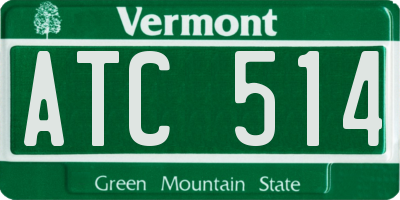 VT license plate ATC514