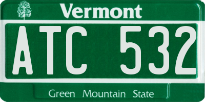 VT license plate ATC532