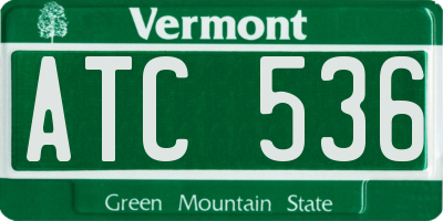 VT license plate ATC536