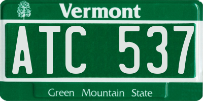 VT license plate ATC537