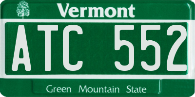 VT license plate ATC552