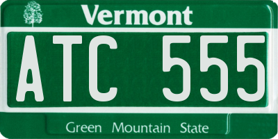 VT license plate ATC555