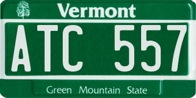 VT license plate ATC557