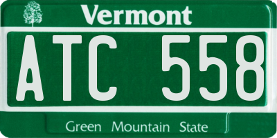 VT license plate ATC558