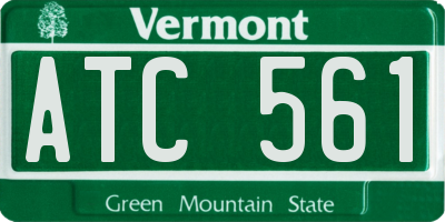 VT license plate ATC561