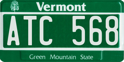 VT license plate ATC568