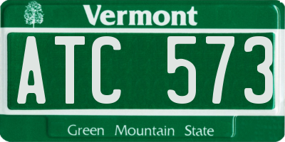 VT license plate ATC573