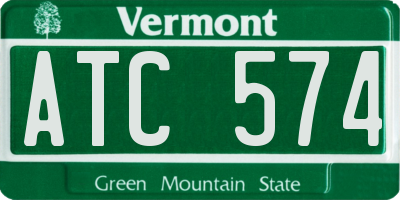 VT license plate ATC574