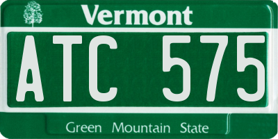 VT license plate ATC575