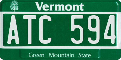 VT license plate ATC594