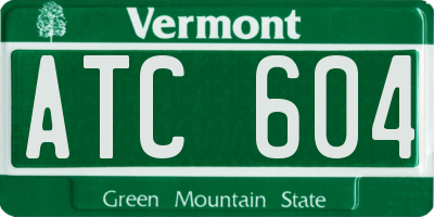 VT license plate ATC604