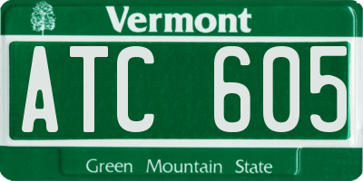 VT license plate ATC605
