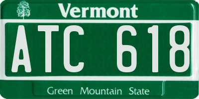 VT license plate ATC618