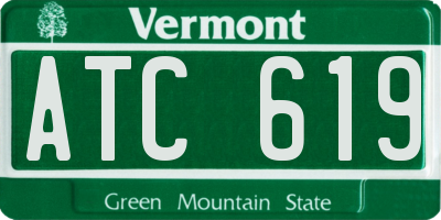 VT license plate ATC619