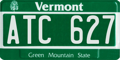 VT license plate ATC627