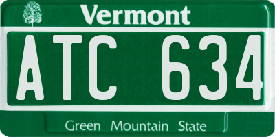 VT license plate ATC634