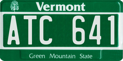VT license plate ATC641