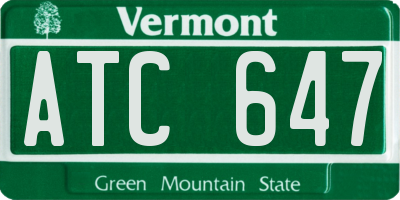 VT license plate ATC647