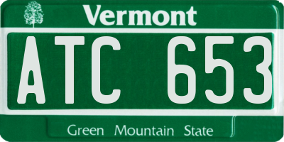 VT license plate ATC653