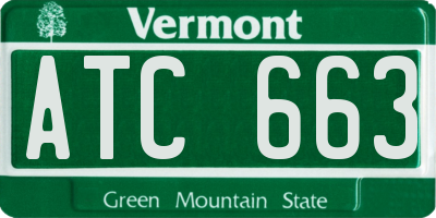 VT license plate ATC663