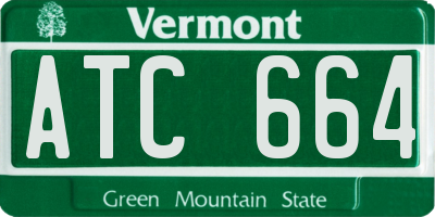 VT license plate ATC664