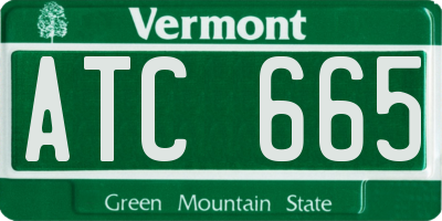 VT license plate ATC665