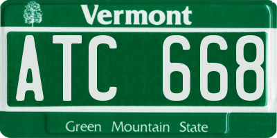 VT license plate ATC668